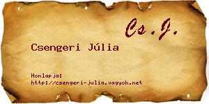 Csengeri Júlia névjegykártya